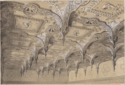 The Saloon Ceiling, Audley End by Charles James Richardson