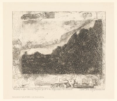 Rocky landscape with roads and a river by Charles James Wright (signed by artist)