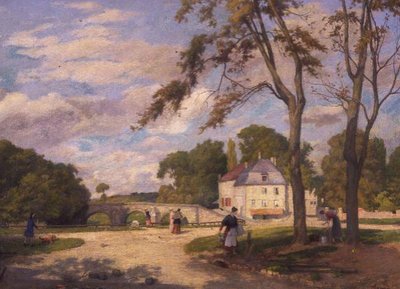 The Old Bridge at the Isle Adam by Charles Jean Agard