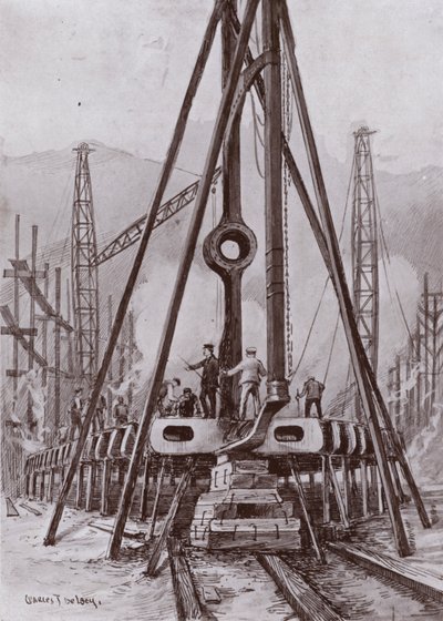 Making the Double Bottom of a Ship by Charles John de (after) Lacy