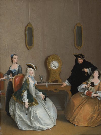 The hour of the masked ball by Charles-Joseph Flipart by Charles Joseph Flipart