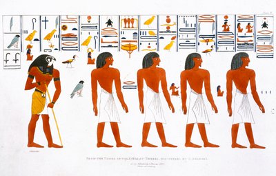 Murals from the Tombs of the Kings at Thebes, discovered by G Belzoni by Charles Joseph Hullmandel