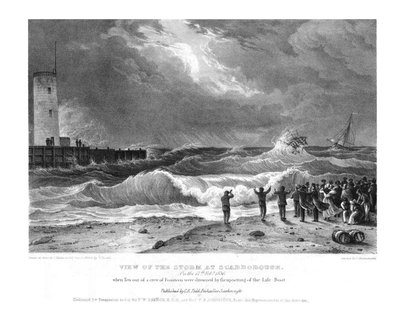 View of the Storm at Scarborough on the 17th February 1836 by Charles Joseph Hullmandel