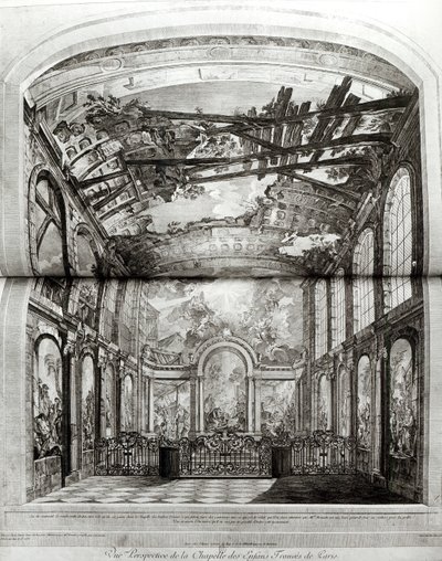Decoration of the Chapel of the Hospice des Enfants Trouves in Paris, engraved by Etienne Fessard c.1750 by Charles Joseph Natoire