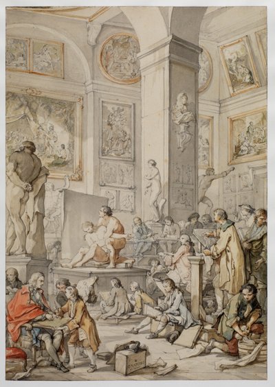 Life Class at the Royal Academy of Painting and Sculpture, 1746 by Charles Joseph Natoire