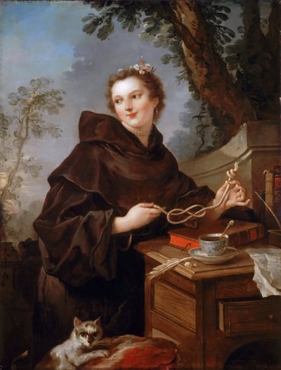 Louise Anne de Bourbon 1695-1758, Countess of Charolais by Charles Joseph Natoire