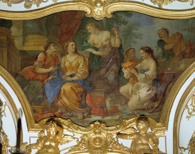Psyche showing his treasures to his sisters by Charles Joseph Natoire