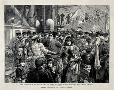 The Russian Jews Examined by a Doctor before the Emigration from Liverpool by Charles Joseph Staniland