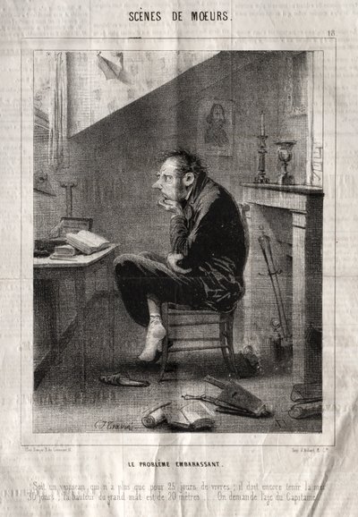 Scenes of Manners: The Embarrassing Problem by Charles Joseph Traviès de Villers