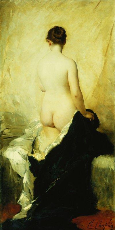 A Partially Draped Nude by Charles Joshua Chaplin