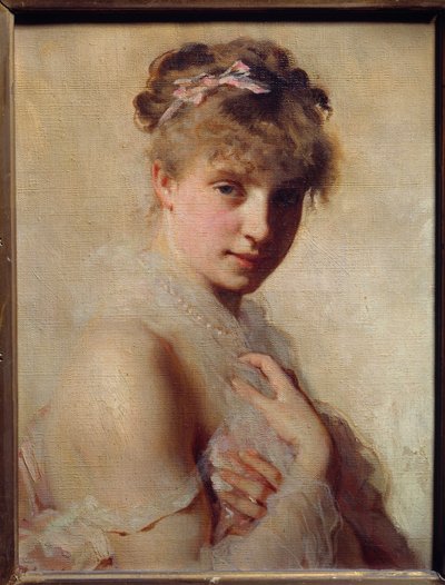 Portrait of a Young Girl by Charles Joshua Chaplin