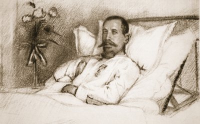 General Gouraud in Hospital in Paris by Charles Jules Duvent