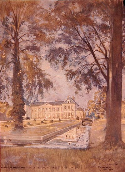 Chateau de Bombon, near Melun, France, 7th August 1918 by Charles Jules Duvent