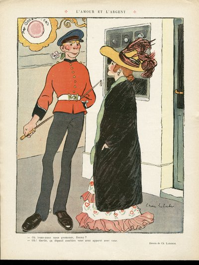Love and Money - England Great Britain, Love, Fashion, Hat by Charles Laborde