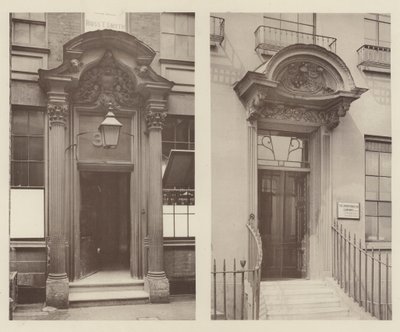 Two London Doorways, Mark Lane, East Central, Grosvenor Road, South West by Charles Latham