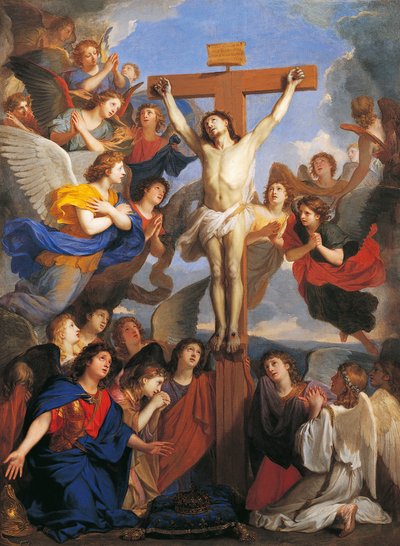 Crucifix with Angels, circa 1660 by Charles Le Brun