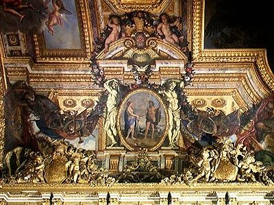 Meeting of the Two Seas, ceiling painting from the Galerie des Glaces by Charles Le Brun