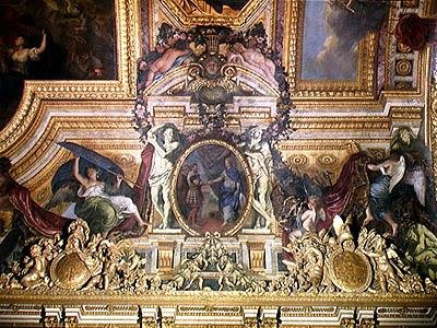 The Renewal of the Alliance with the Swiss in 1663, ceiling painting from the Galerie des Glaces by Charles Le Brun