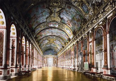Hall of Mirrors in Versailles by Charles & Le Vau Louis (1612 70) Le Brun