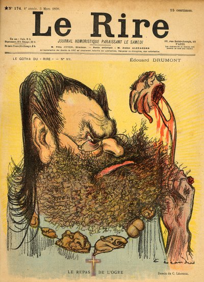 Caricature of Edouard Drumont, from the front cover of 