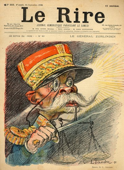 Caricature of General Zurlinden, from the Front Cover of 