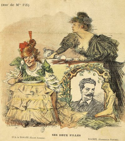 Cartoon for the Two Hundredth Shows of Mademoiselle Fifi by Charles Leandre