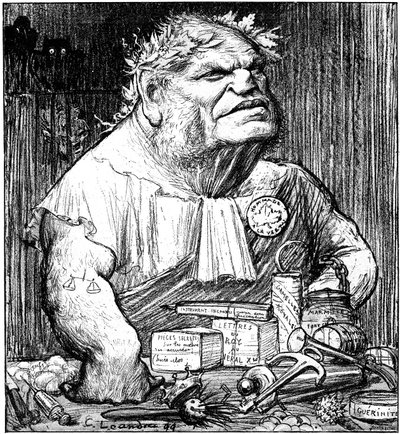 Cartoon of Rene Berenger in the Satirical Newspaper Le Rire by Charles Leandre