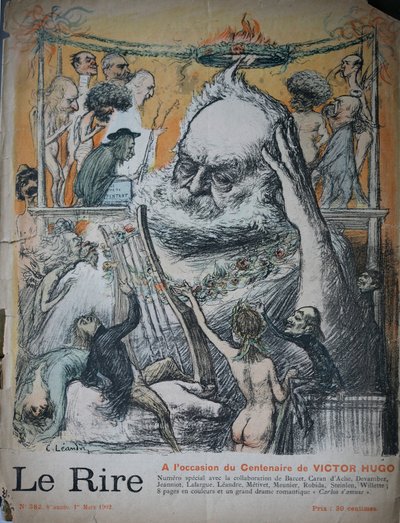 Centenary of the birth of Victor Hugo, illustration for Le Rire by Charles Leandre
