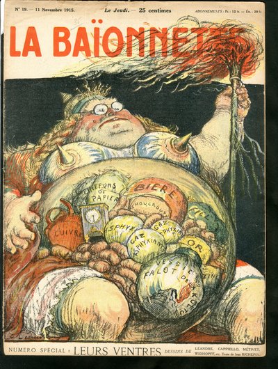 Cover of La Baionnette, Satirical in Colors by Charles Leandre