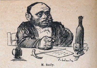 Emile Basly (1835-1928), deputy of Paris - engraving in Our Dear Sovereigns by Paul Bosq - illustration by Charles Leandre (1862-1934) 1898 by Charles Leandre