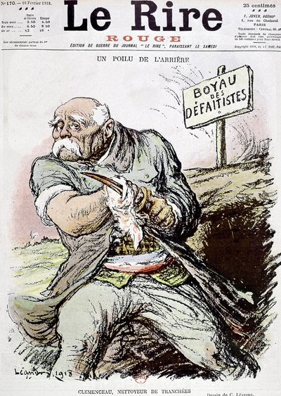 Georges Clemenceau as the Cleaner of the Trenches by Charles Leandre