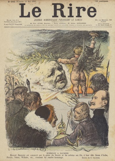 Homage to Honore Daumier, Illustration for Le Rire by Charles Leandre