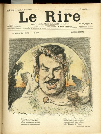 Illustration by Charles Leandre for the Cover of Le Rire by Charles Leandre