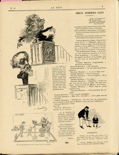 Illustration of Charles Leandre in Le Rire by Charles Leandre