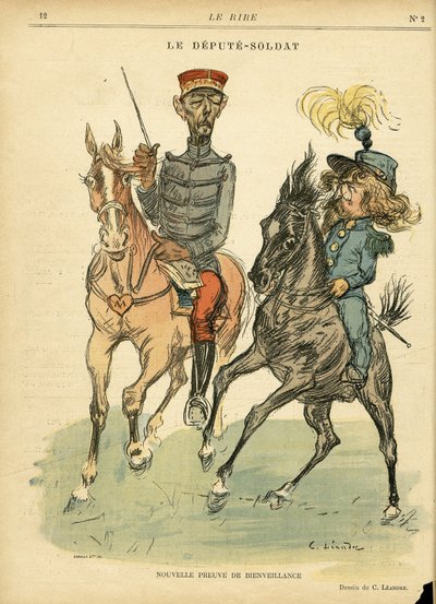 Illustration of Charles Leandre (1862-1934) in Le Rire by Charles Leandre