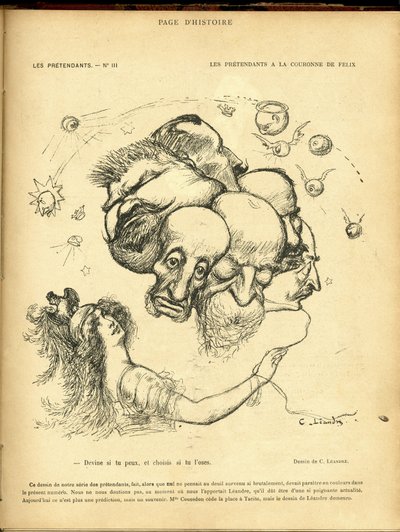 Illustration of Charles Leandre (1862-1934) in Le Rire by Charles Leandre
