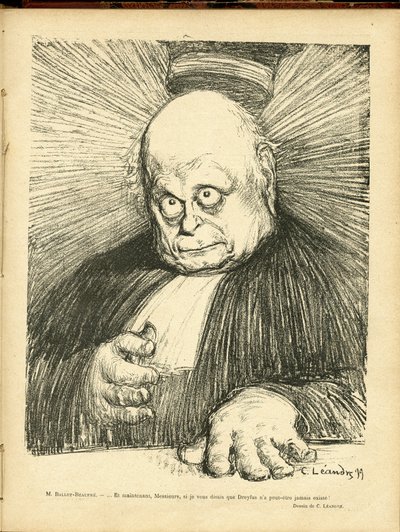 Illustration of Charles Leandre in Le Rire by Charles Leandre