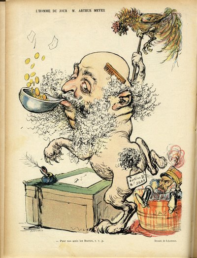 Illustration of Charles Leandre in Le Rire, 09/04/04 - Antisemitism, Silver - Meyer Arthur by Charles Leandre