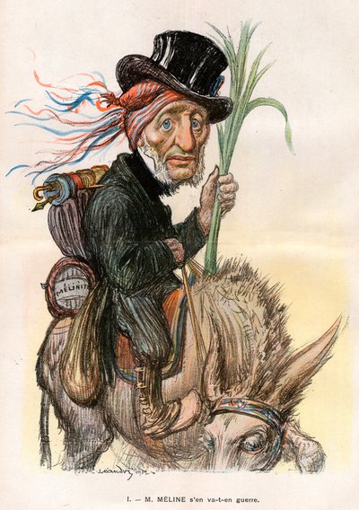 Jules Meline, French Politician - Cartoon by Charles Leandre in 