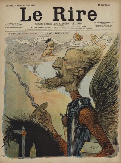 Paul Deroulede, Illustration for Le Rire by Charles Leandre