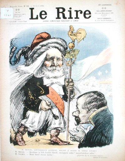 Reception of President Emile Loubet by the Governor-General of Algeria, A.J.P. Revoil, caricature from 