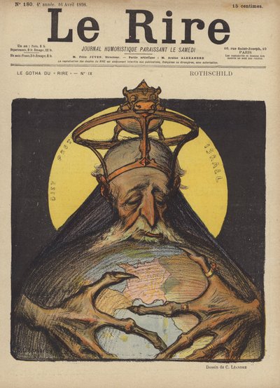 Rothschild, Illustration for Le Rire by Charles Leandre