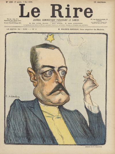 Waldeck-Rousseau, Illustration for Le Rire by Charles Leandre