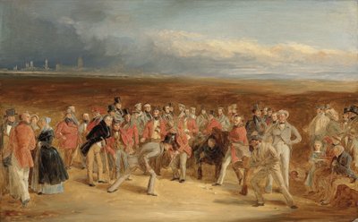 The Finished Sketch for The Golfers: A Grand Match Played on the St. Andrews Links by Sir David Baird, Bt. and Sir Ralph Anstruther, Bt. of Balcaskie, Against Major Playfair and John Campbell, Esq., of Glensaddell by Charles Lees