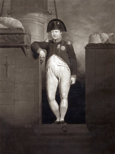 Napoleon Bonaparte on the Gangway of HMS Bellerophon after Reaching Plymouth Sound, August 1815, Engraved by Charles Turner by Charles Lock Eastlake
