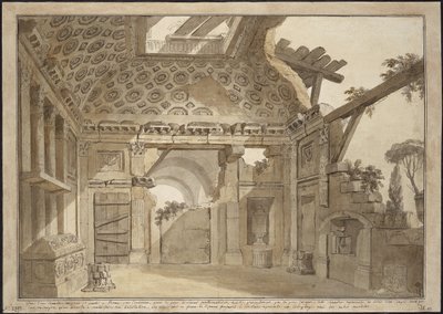 Design for the paintings in the cell of Father Lesueur in the Monastery of Santissima Trinita dei Monti in Rome by Charles Louis Clerisseau