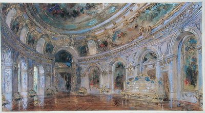 Banqueting Hall at the Royal Palace of Laeken, c.1910 by Charles Louis Girault