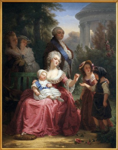 The French Royal Family at Trianon by Charles Louis Lucien Muller