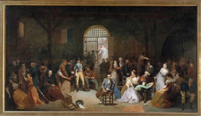 The appeal of the last victims of terror in the prison of Saint Lazarus in July 1795 by Charles Louis Lucien Muller