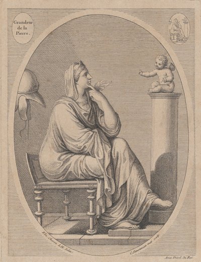 Grandeur de la pierre, after Eliz. Cheron, 1665-1728 by Charles Louis Simonneau